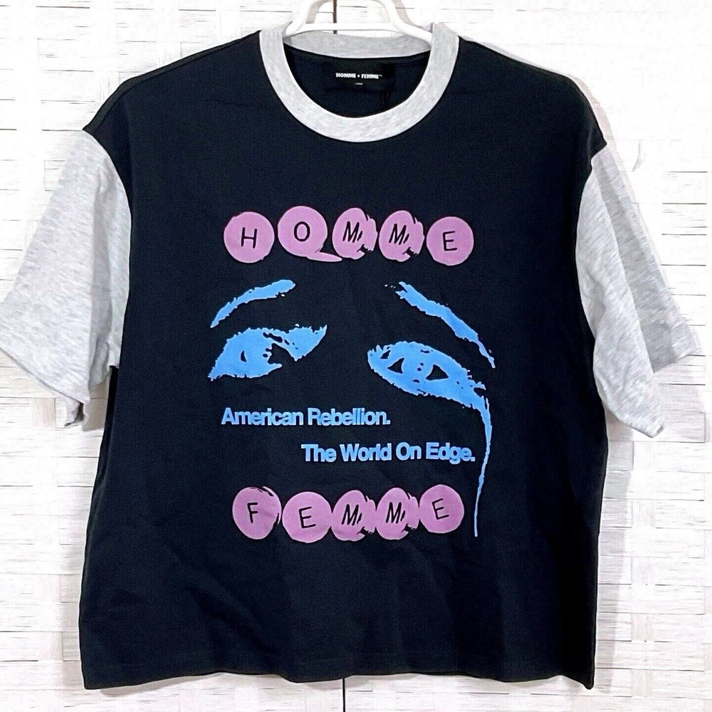 Homme Femme Teary Eye‎ Boxy Fit Men's Tshirt Size Large New